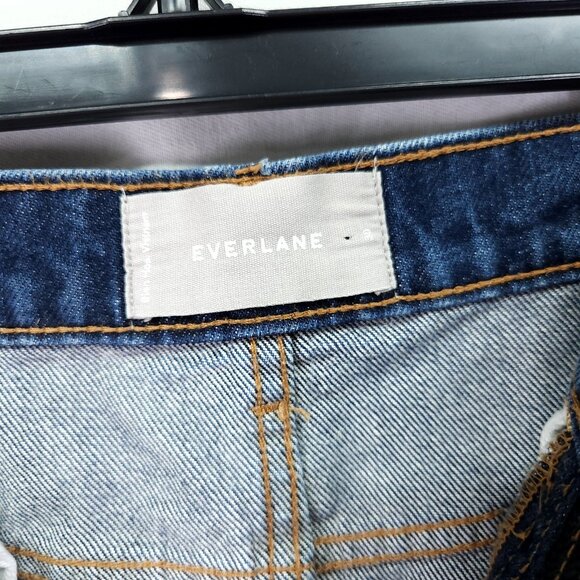 Everlane Jean Skirt Womens Size 30 Mid Rise Blue Denim Stretch Pockets - Picture 7 of 10